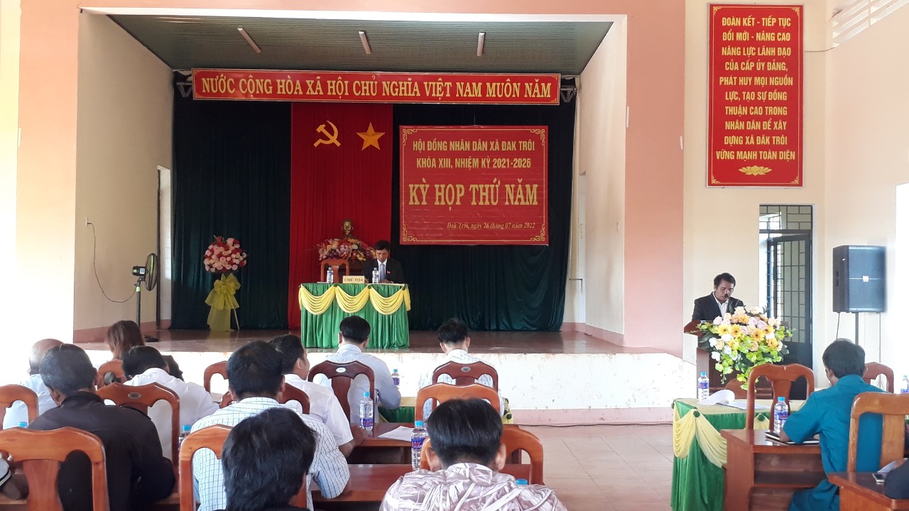 HĐND xã Đak Trôi tổ chức kỳ họp thứ 5, khóa XIII nhiệm kỳ 2021-2026